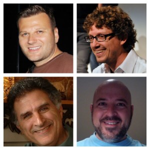clockwise from top left: Mark Gura, Richard Carrier, Rob McQueary, and Jack Elias